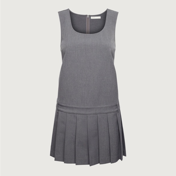 PLEATED SCOOP NECK MINI DRESS* - Picture 3 of 5